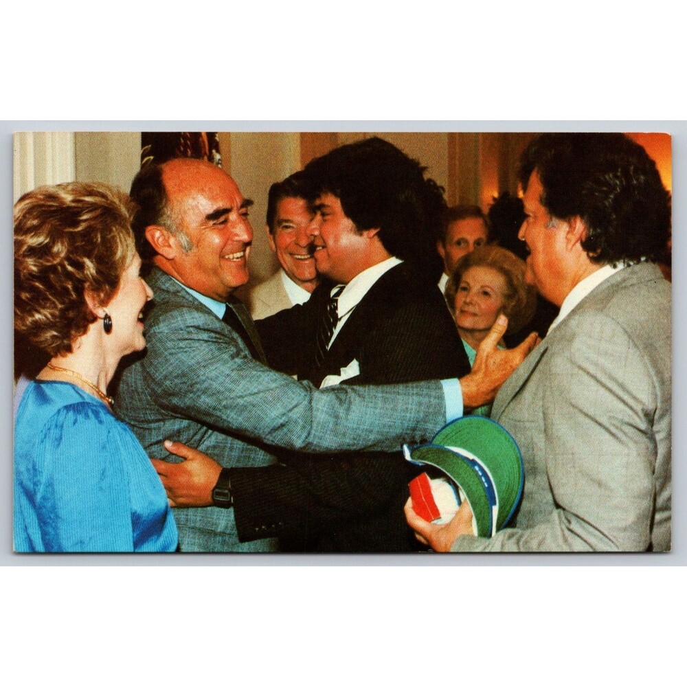 Fernando Valenzuela 1981 White House Postcard LA Dodgers President Portillo
